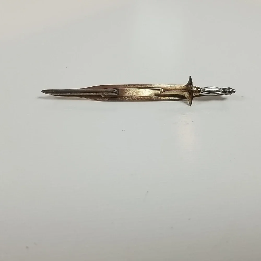 Cavalry Officer Broad Sword Vintage SWANK Tie Bar Clip Ceremonial Dress